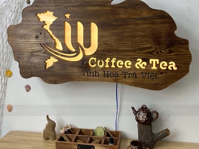 Khay gỗ chữ nhật chia 8 ngăn tag gỗ đen viết phấn [2 màu] KT 33x17x4cm KHAY-GO-04